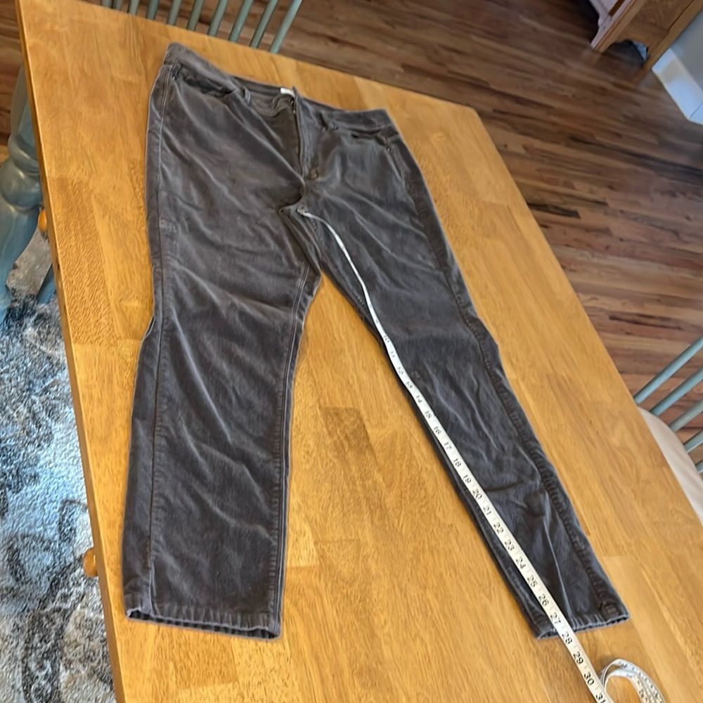 J Jill brush velvet ankle length pants